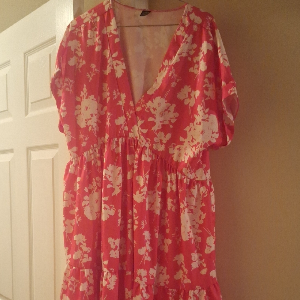 SHEIN Pink Floral Dress